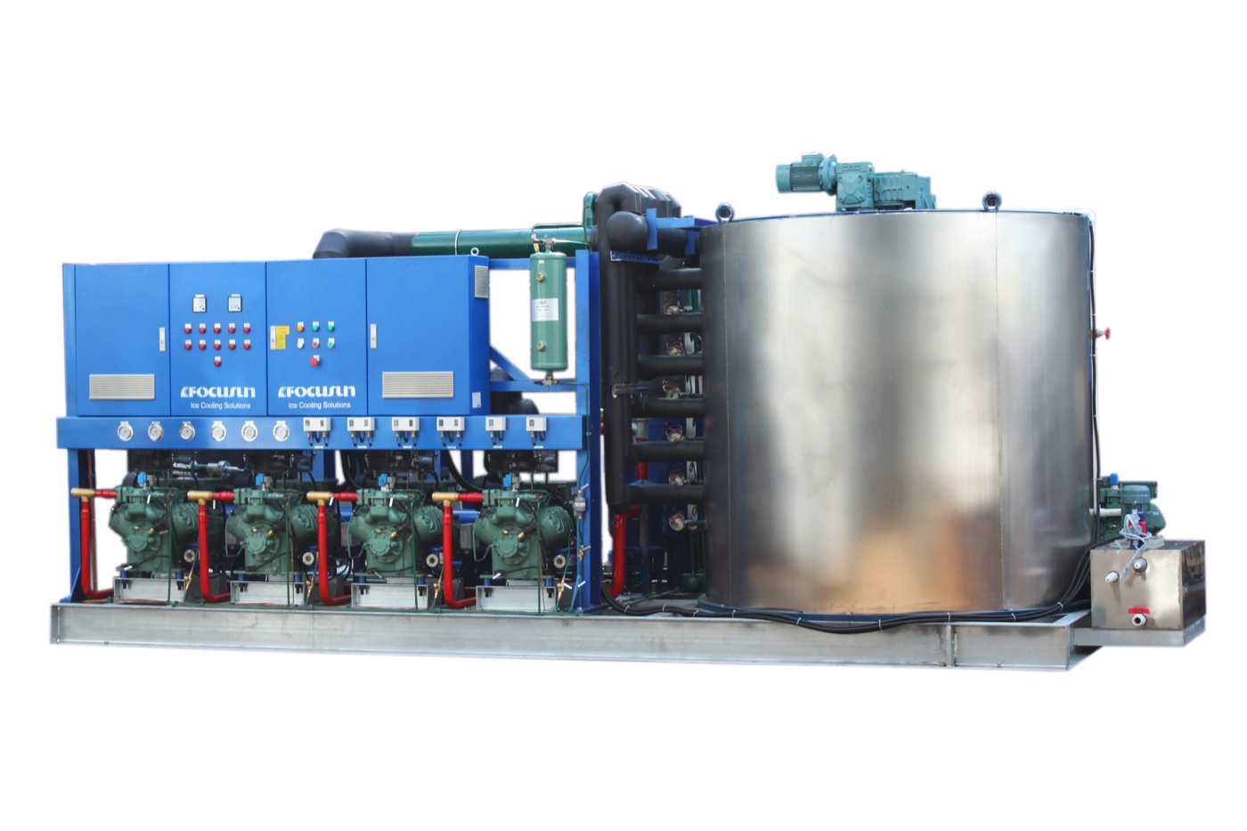 Focusun 30-ton flake ice machine for concrete temperature control